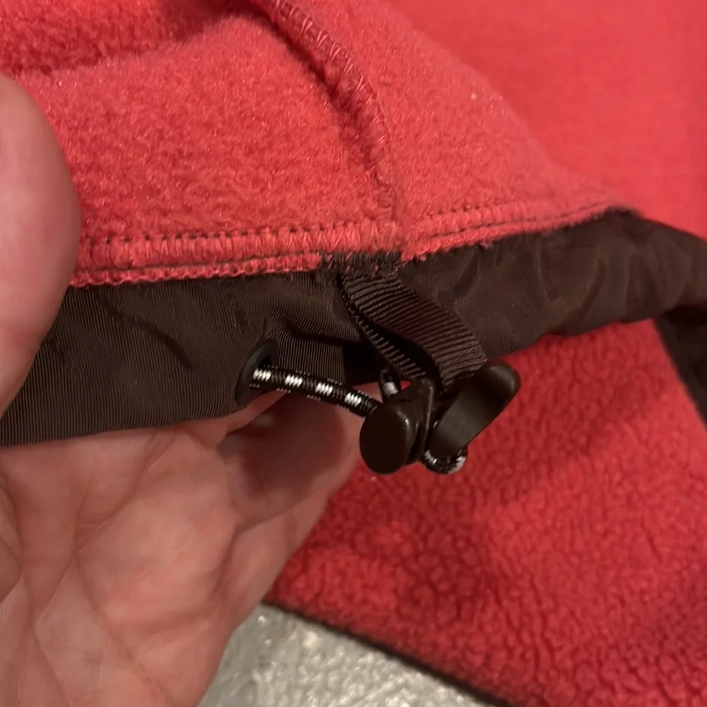 THE NORTH FACE POLARTEC WOMENS ZIP FRONT TWO TONE JACKET BROWN RED SIZE SMALL_6